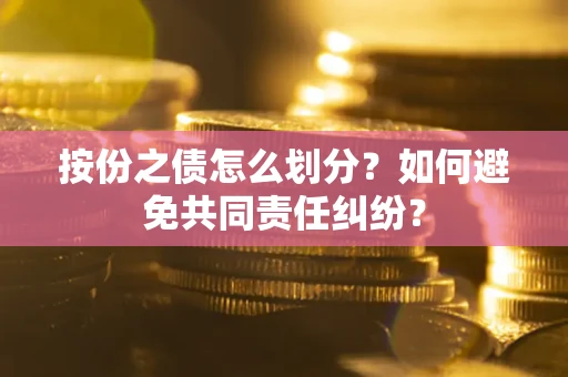 武汉按份之债怎么划分？如何避免共同责任纠纷？