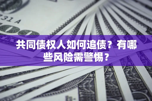武汉共同债权人如何追债？有哪些风险需警惕？