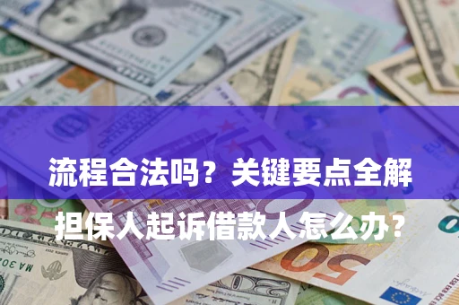 武汉

担保人起诉借款人怎么办？流程合法吗？关键要点全解析